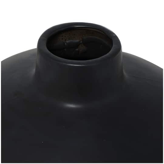 17" Modern Round Ceramic Vase